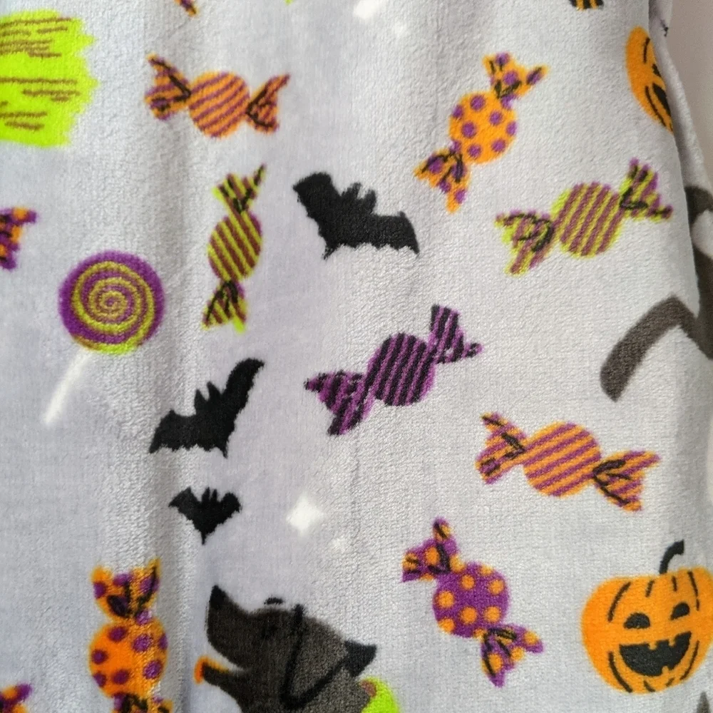 Boston Terrier Frenchie Labrador Halloween Plush Throw Blanket 50